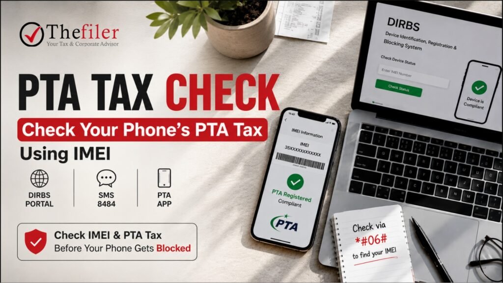 PTA tax check using IMEI to check mobile phone registration and tax status